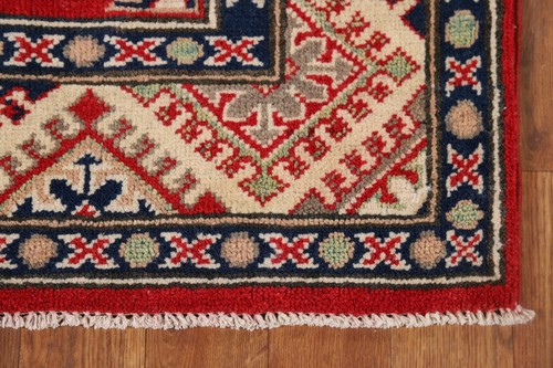 Hand-knotted wool Kazak Runner Rug Traditional Style 9' 3'' X 2' 9'' - Picture 7 of 20