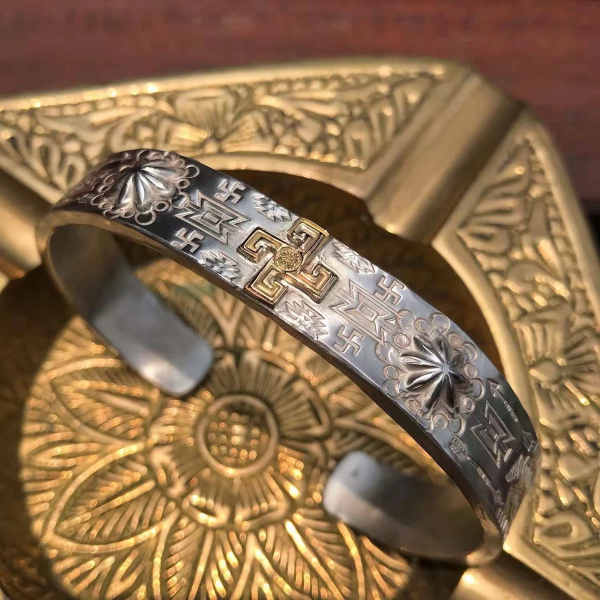 Western silver cuff bracelet deals