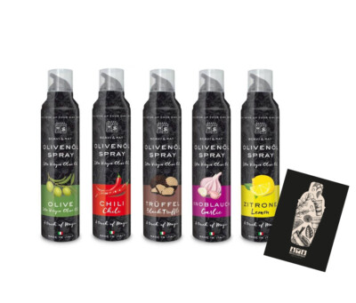 SCAVI & RAY Oliven Öl Spray 5er Set Olive + Chili + Trüffel + Knoblauch + Zitro