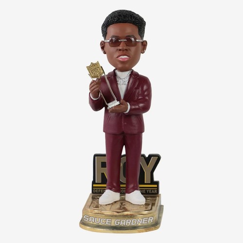 Sauce Gardner New York Jets 2022 Defensive Rookie Of The Year Bobblehead NFL