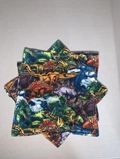 Microwavable Bowl Cozy Dinosaurs Set Of 4  Washable 100% Microwave Safe.