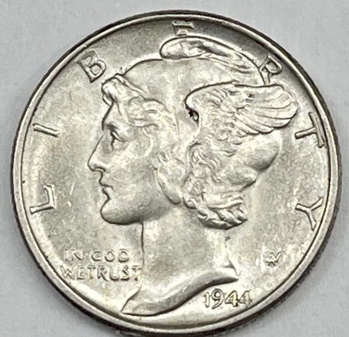 1944 P Uncirculated Mercury Dime with Free Shipping