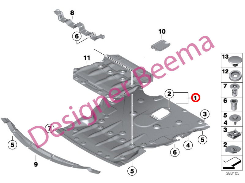 51757448695 Genuine BMW Under Engine Cover Metal Shield for sale online