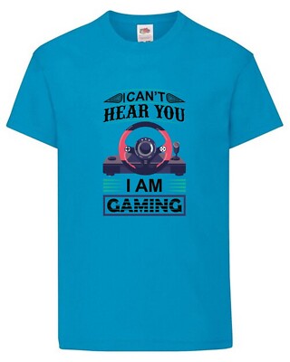 Gamer Cant Hear I Am Gaming Children's Teens T Shirt Various Colours And Sizes