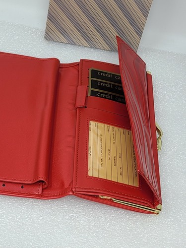 Vintage Avon Checkbook Clutch Wallet Red - Picture 3 of 6