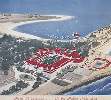 1953 HOTEL DEL CORONADO California Restaurant Standee with Calendar on back NICE
