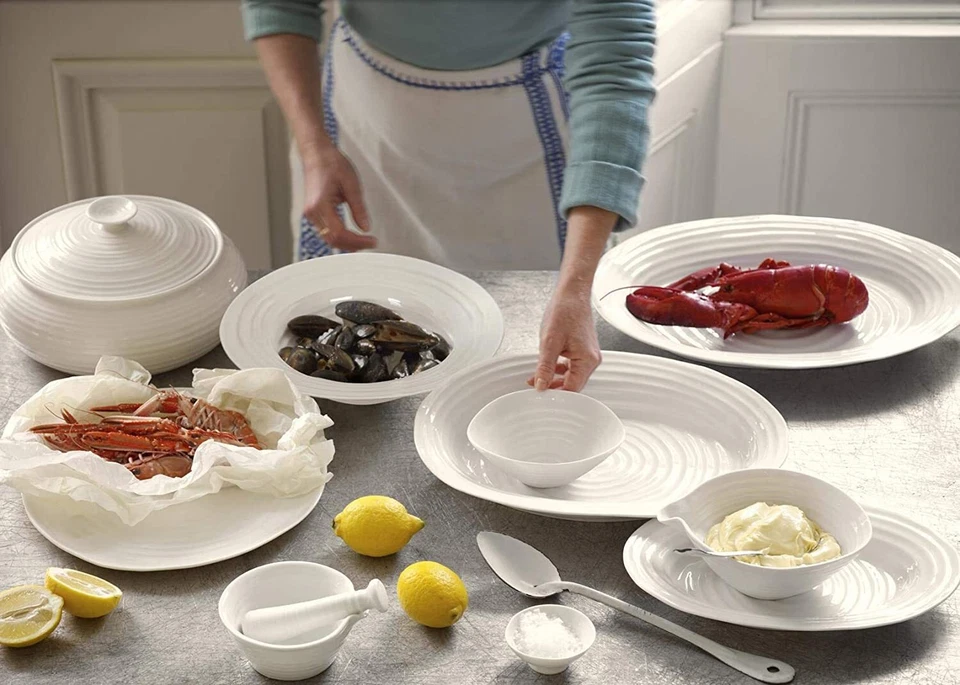 Plato grande Portmeirion Sophie Conran 20" – Plato ovalado de porcelana fina Foto 4 de 4