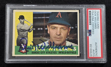 Rare 1960 DICK WILLIAMS Signed Topps Baseball Card-BROOKLYN DODGERS-PSA