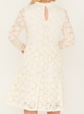 NWD MOLLY BRACKEN WOMEN'S LONG SLEEVE LACE DRESS Off White Size S | eBay
