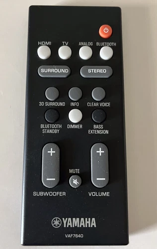Original YAMAHA  VAF7640 Remote Control Tested/Works