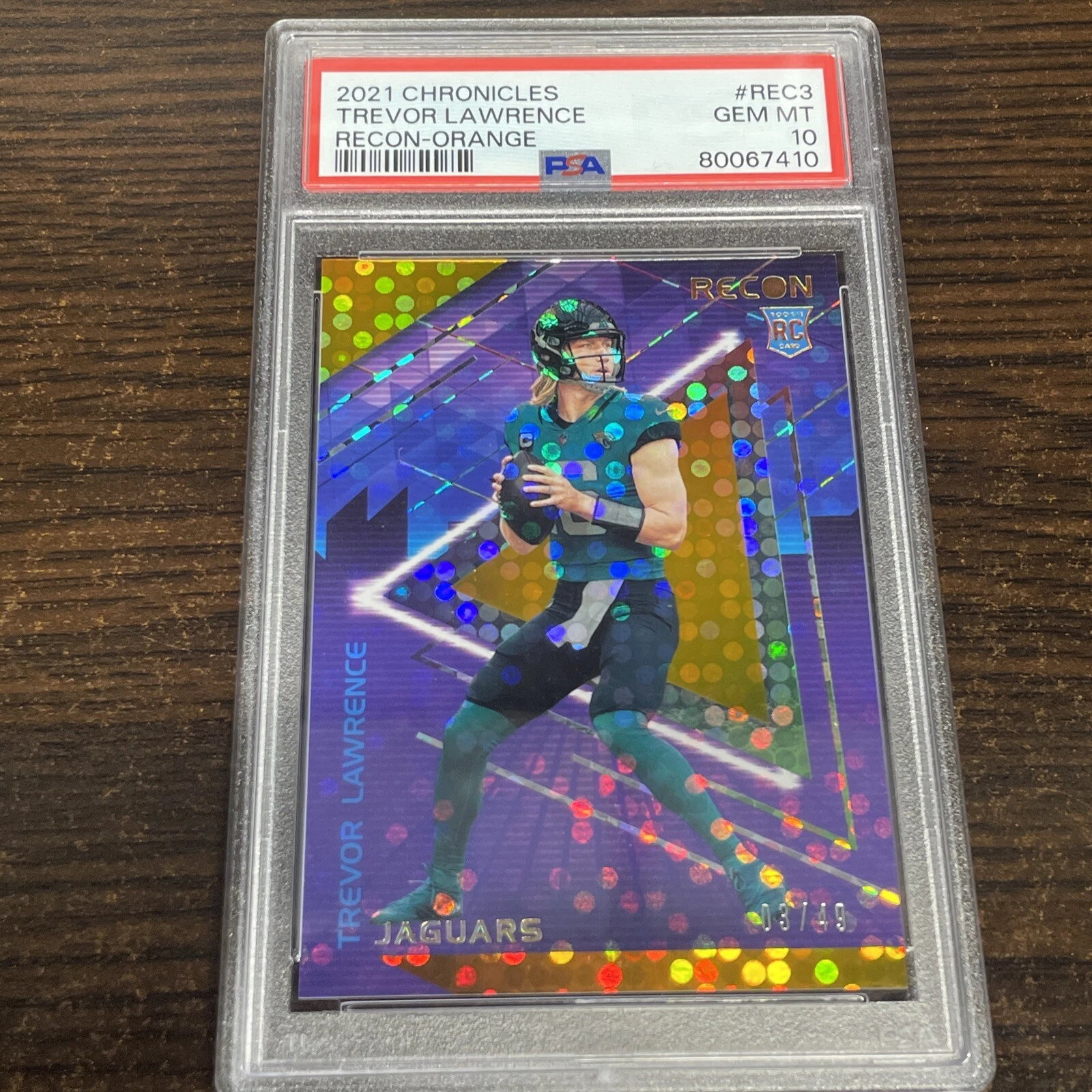 Trevor Lawrence Panini Chronicles Recon #REC3 Orange