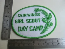 Vintage Scouting Green GSA Fairwinds Girl Scout Day Camp Patch BIS