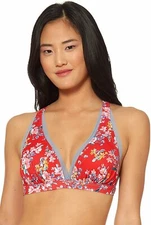 Jessica Simpson PEPPER MULTI Chantilly Lace X-Back Triangle Swim Top, US S NWT