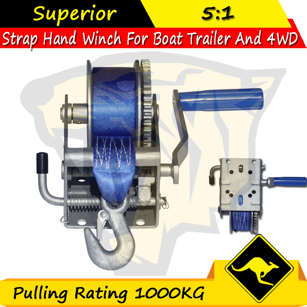 Authentic Superior 1400KG Boat Hand Winch 51 CAR BOAT TRAILER HAND