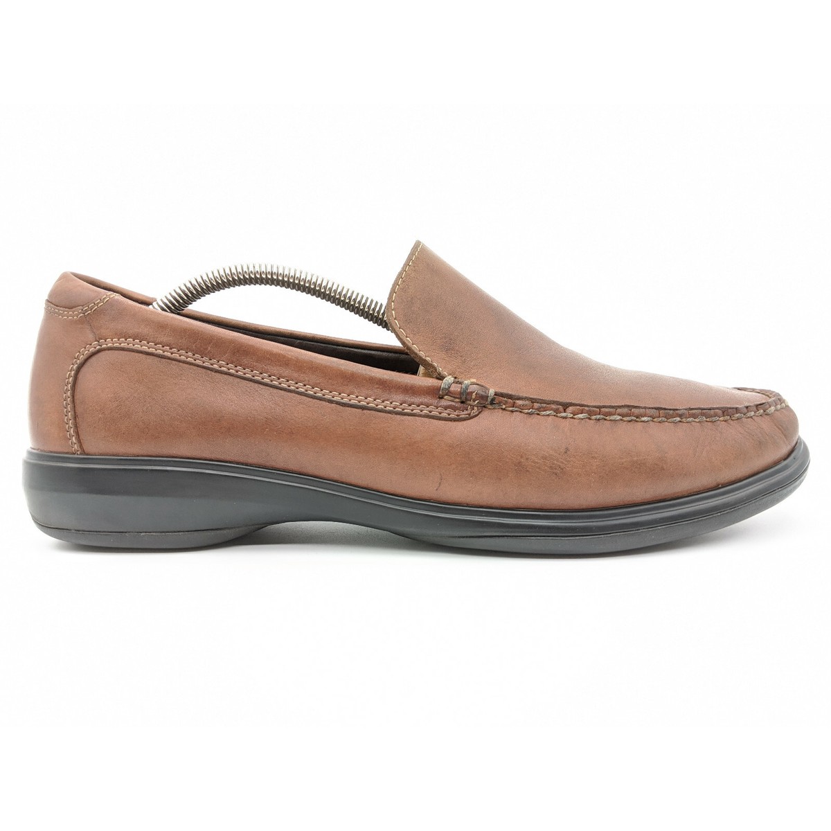 Cole Haan Air Brown Leather Moc Toe Slip On Casual Loafer  display picture 3