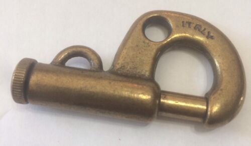 12 BRONZE Jib Hanks Clips ITALY Shackle Brass Boat Ship Sail New NOS 2 1/8" NEW - Foto 4 di 12