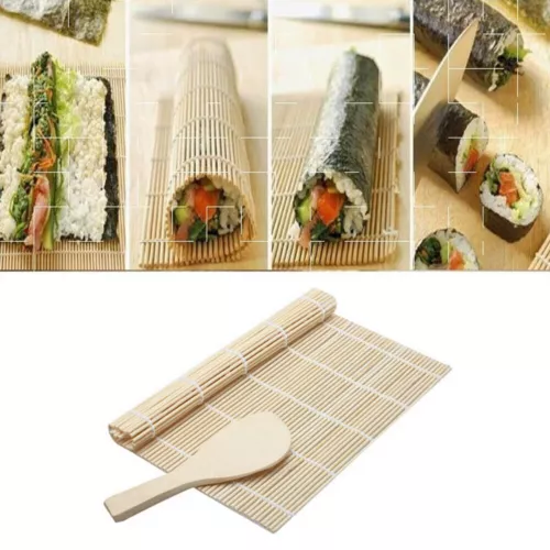 Sushi Making Kit Bamboo Roller Rice Mat Rolling Gift Beginners Sushi Maker Set 