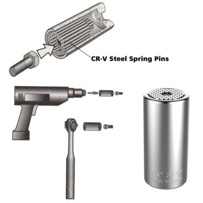 Universal Socket Wrench Magical Power Grip Alligator Multi Tool Drill Adapter
