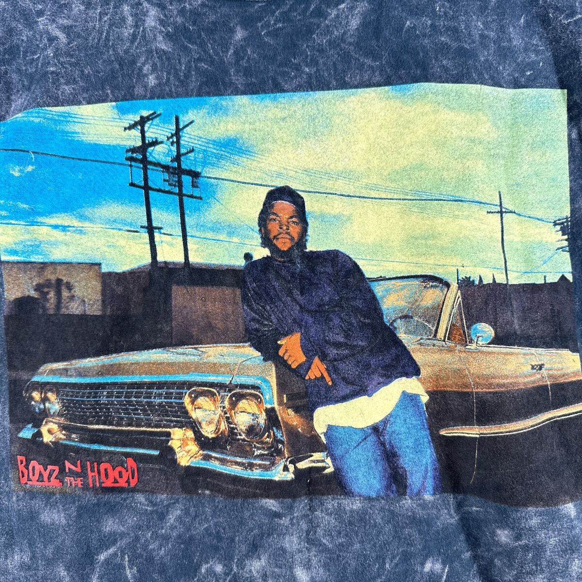 Ice Cube Boyz-N-The-Hood Stone Wash T-Shirt L Black Pink 90s Ice Cube Boyz-N-The-Hood Stone Wash T-Shirt L Black Pink 90s