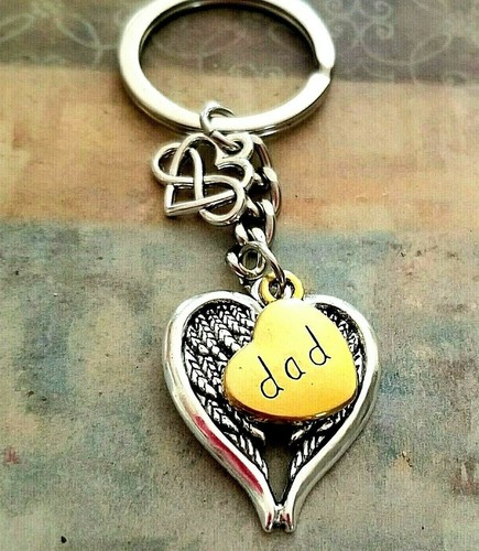 Dad in Memory Keychain Dad in Heaven Dad Loss Memorial Gift Dad Sympathy Gift
