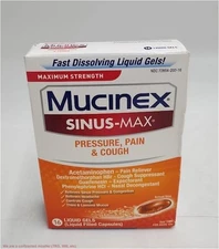 Mucinex Sinus Medicine - Liguid Gels - 16ct EXP 01/2026
