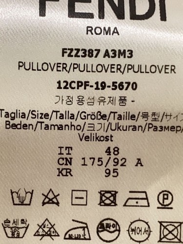 FENDI Knit & Sweater (Thick) 48 WOOL WHT FZZ387 Used - Picture 4 of 6