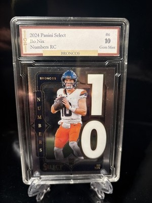 2024 Panini Select Bo Nix Numbers RC #6 GEM 10 | eBay