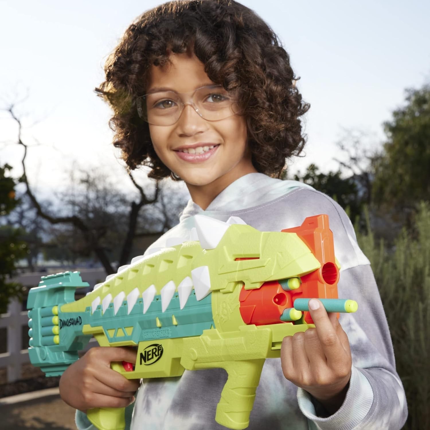 Nerf DinoSquad Armorstrike Dart Blaster 16 Darts Indoor and Outdoor Games Kids