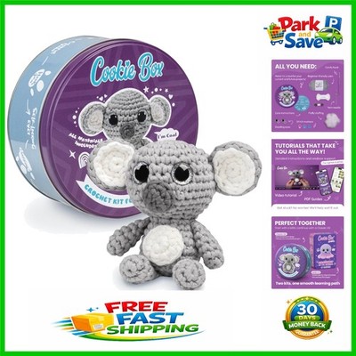 All-in-One Koala Coal Amigurumi Kit for Beginners   DIY Crochet Made Easy