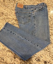 Vintage Levis 505 Jeans Mens 38x30 Blue Regular Straight Light Wash Made In USA