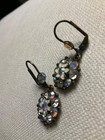 Michal Negrin Abs Flowers Swarovski Crystal Earrings Israel