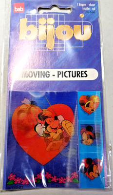 Disney 3D Wackelsticker 90er BSB Bijou Moving Pictures Lenticular Vintage Mickey