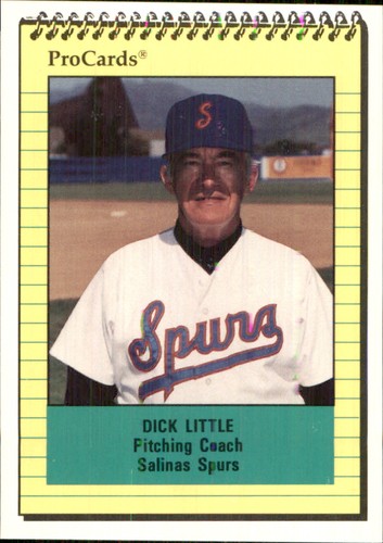 Dick Little 1991 ProCards #2263 RC Salinas Spurs *AutographDen*