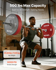 6FT Barbell Bar, Fits 2-Inch Weight Plates, 500lbs Capacity