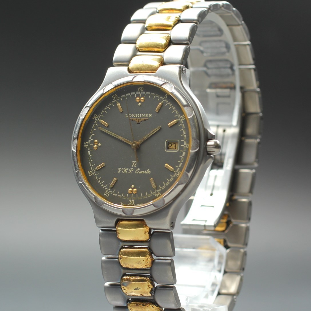 EXC+4 ] LONGINES CONQUEST V.H.P. Ti 174 4026 Titanium Gold Men's