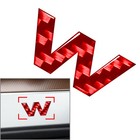 w Window Door Wall Car Badge Emblem Lowercase Alphabet Letter Decals Stickers