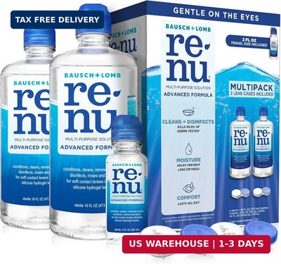 Renu Contact Lens Solution, Advanced Formula, Multi-Purpose Solution with Lens C
