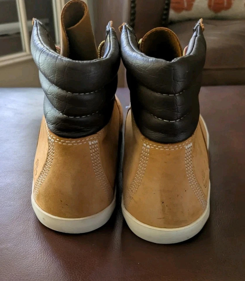 Timberland Dausette замшевые кроссовки женский размер 10 пшеничный желтовато-коричневый ботинок высоты верхнего - Изображение 4 из 4