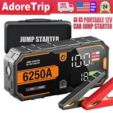 AdoreTrip Jump Starter 6250A Emergency Booster Heavy Duty Jumper Box Supersafe