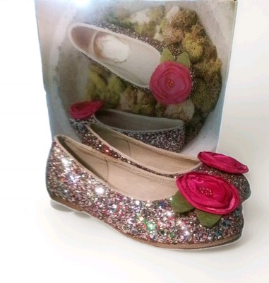 Joy Folie Glitter Ballet Flats Girls Size 13