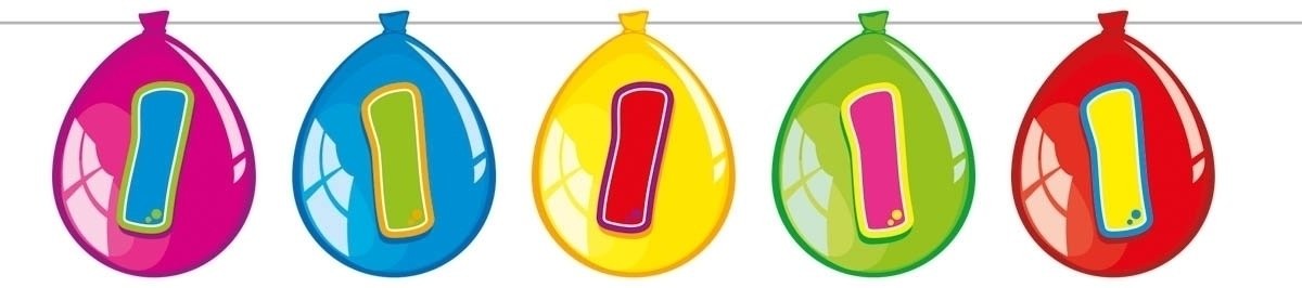 Фолат - Гирлянда из воздушных шаров на 1-й день рождения - Многоцветная - 10 метров 2790₽