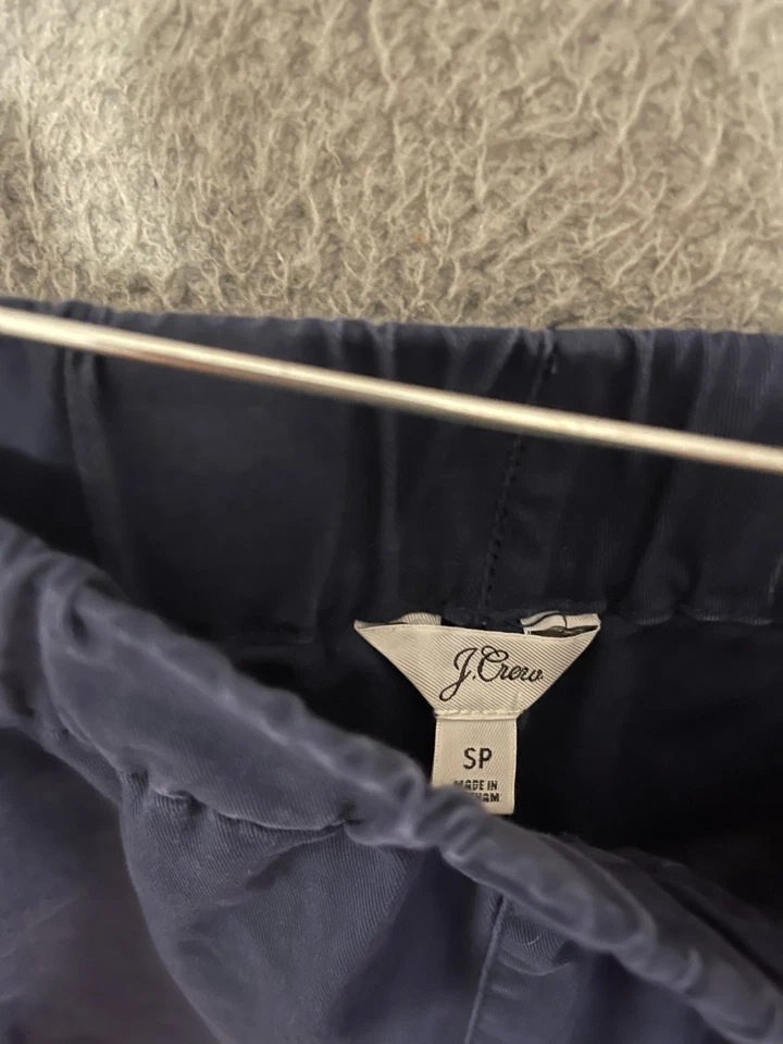 J. Crew Pants Women's Size Small Astrid Wide Leg Chino Blue Pull On Pockets - Image 4 of 4