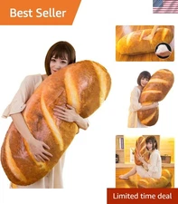 3D Simulation Bread Shape Plush Pillow,Soft Butter Toast Bread Food Cushion S...