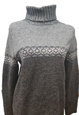 Vintage Eddie Bauer Lambswool Sweater Made in Hong Kong Nordic Fair Isle Size M