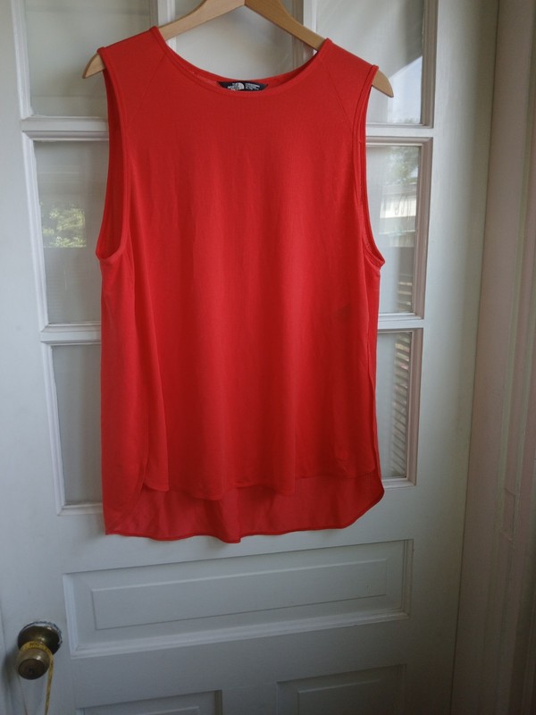the north face orange racer back xl athletic tank top yoga jogging