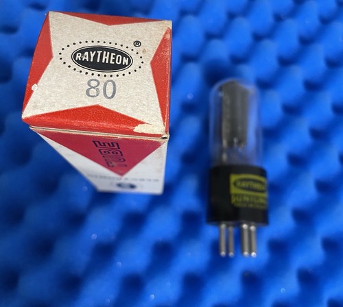 Raytheon type 80 Vacuum Tube /TV7 Tested Strong / With Box - Picture 2 of 6