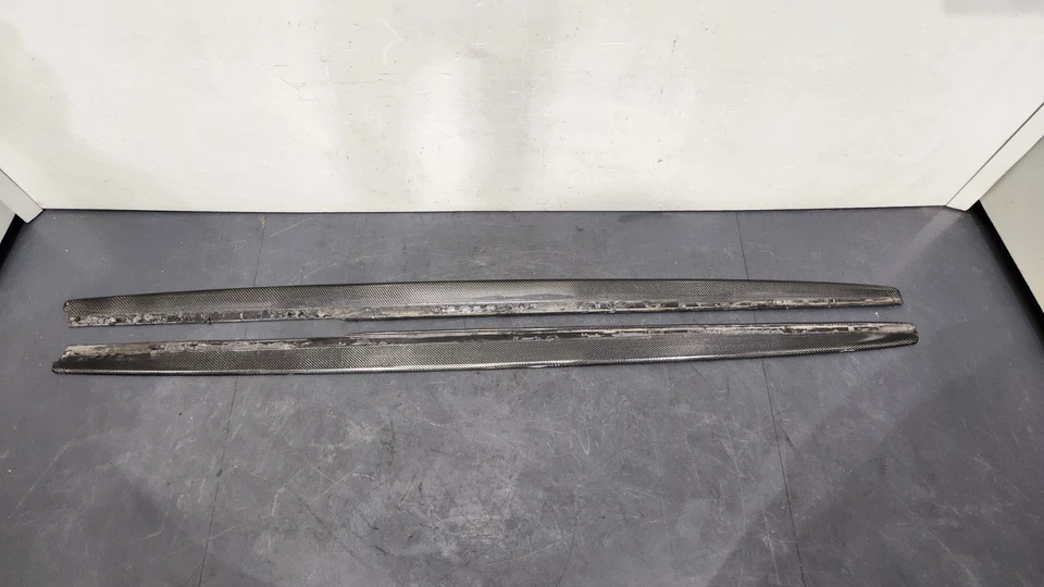 ✅ FOR 12-18 BMW F30 Sedan Left Right Side Rocker Panel Carbon Lips Pair SET - Image 2 of 4