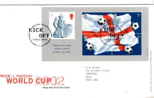 2002 JAPAN/KOREA WORLD CUP - TALLENTS HOUSE H/S FDC FROM COLLECTION N38