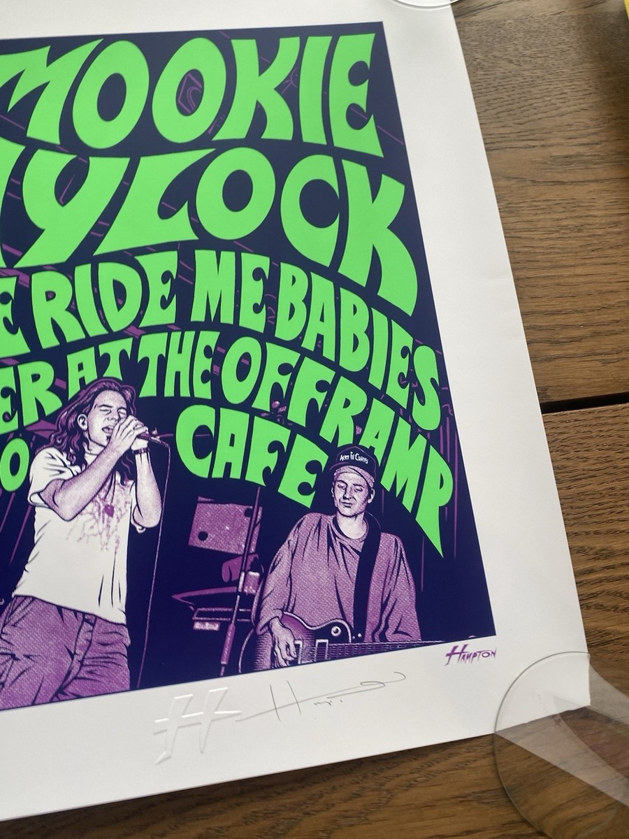 Pearl Jam Mookie Blaylock Concert Poster Double Signed Justin