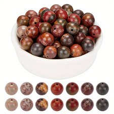 1box about 100pcs Stone Beads Strands Round 8mm Hole: 1mm about 50pcs/strand